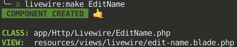 Generate a Livewire component